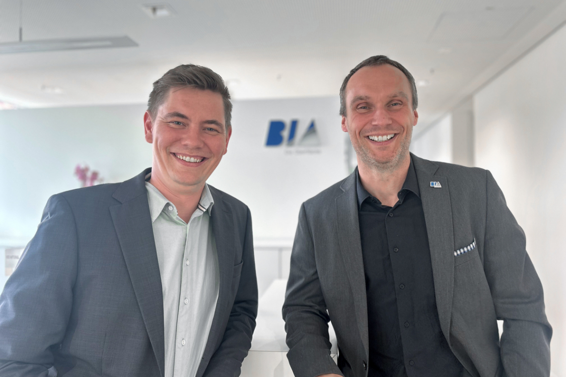 Die naeuen BIA Geschäftsführer Jonas Püttbach (links) und Dr. Felix Heinzler